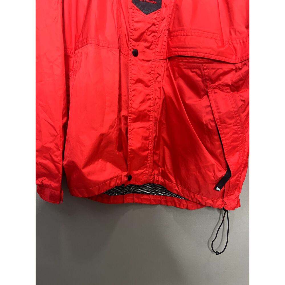 Helly Hansen Small Red Jacket Windbreaker Hood Go… - image 5